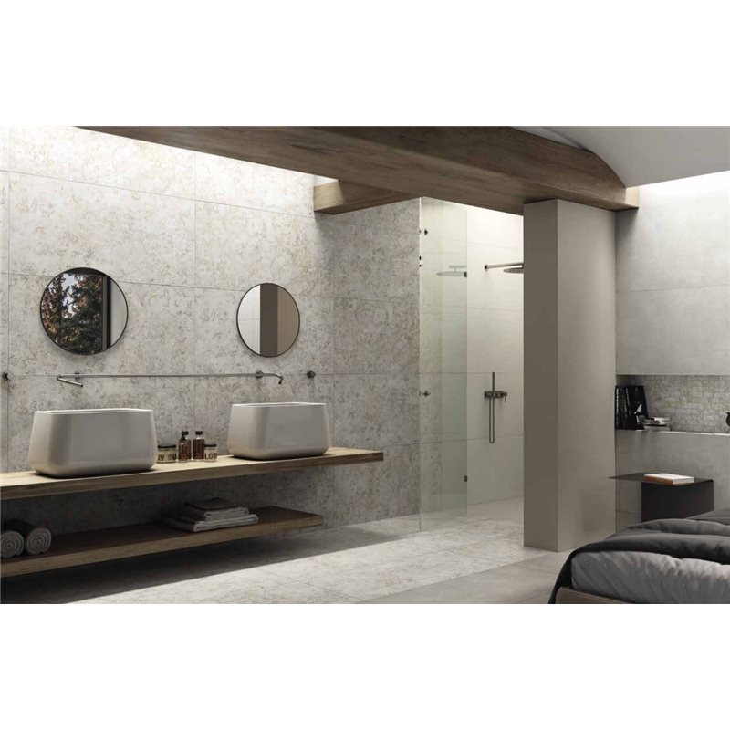 Fliese in Betonoptik grau